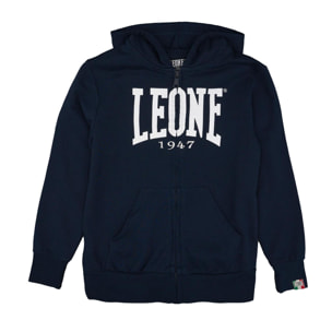 Felpa da bambino non felpata con cappuccio e zip Leone Basic