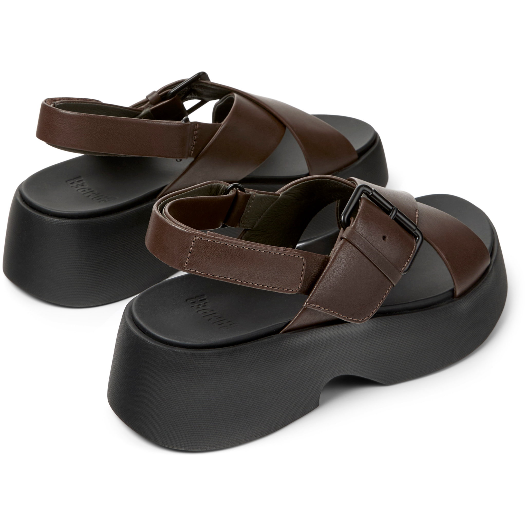 Sandalias - CAMPER Tasha - Marron - Cuero liso