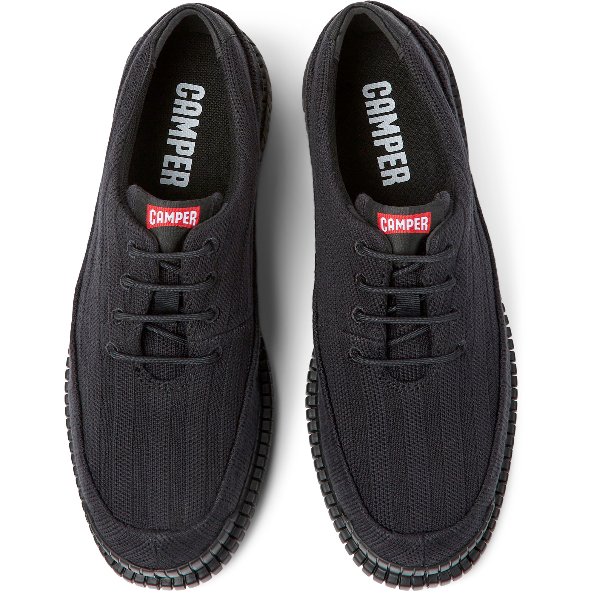 Zapatos de cordones - CAMPER Pix - Negro - Textil técnico (poliéster reciclado)