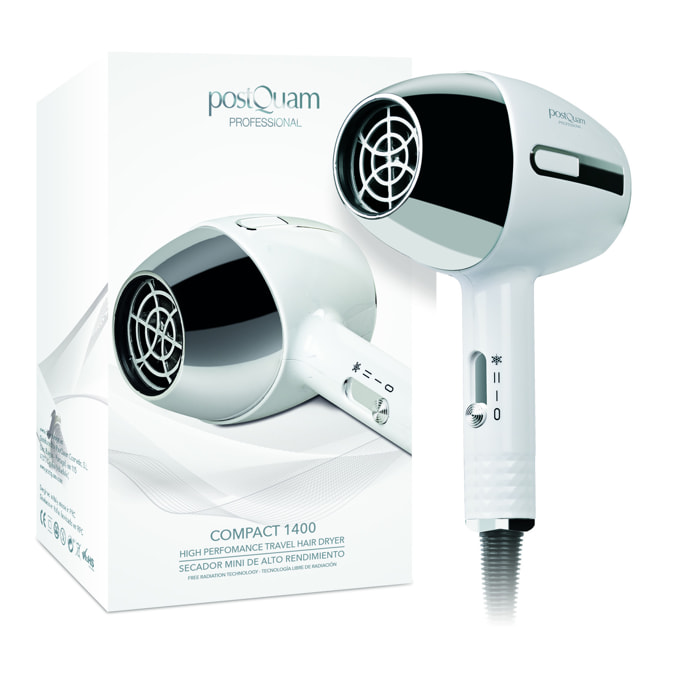 Sèche-cheveux postquam air compact sans radiation 1400w