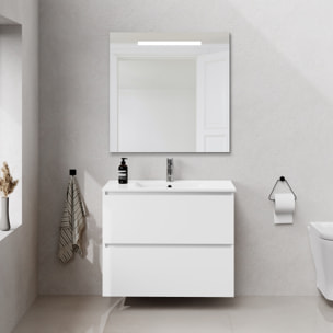 Conjunto mueble de baño SEA Alday, 80cm, Blanco Mate