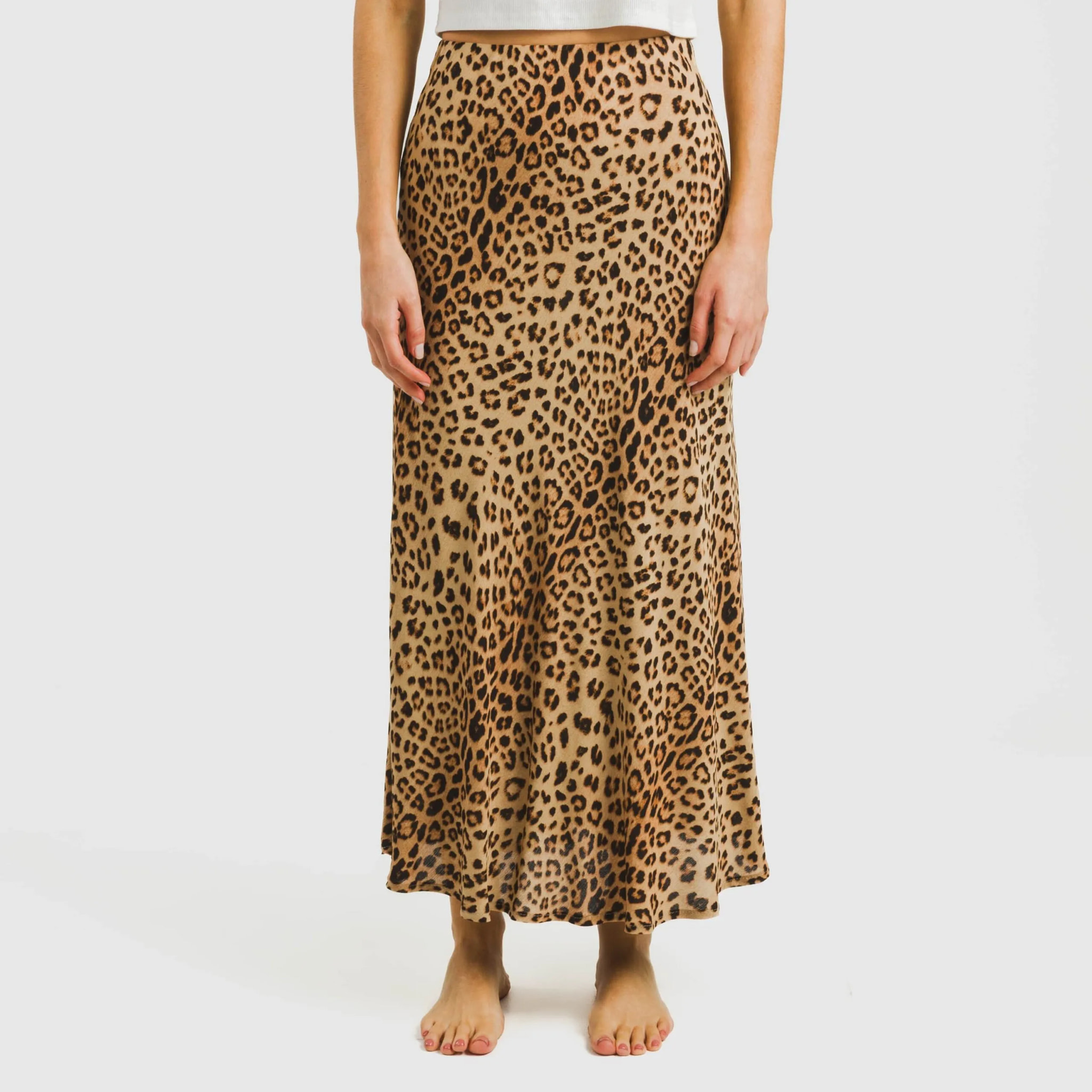Gonna midi in viscosa bambula leo