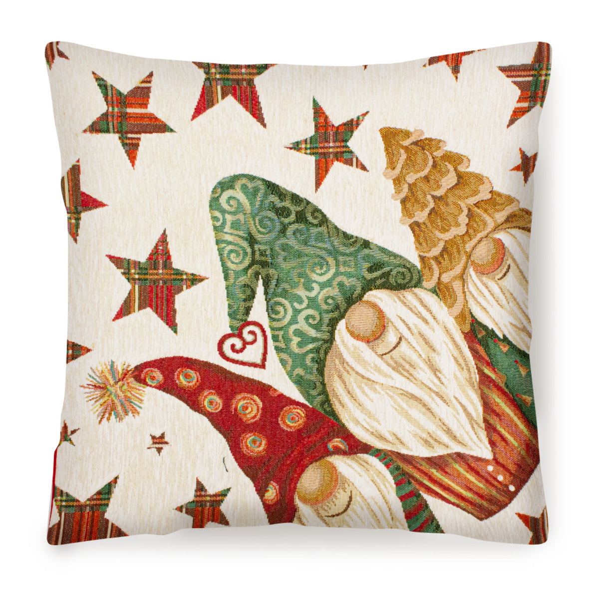 CENTROTAVOLA NATALIZIO JACQUARD DISEGNO GNOMI STELLE