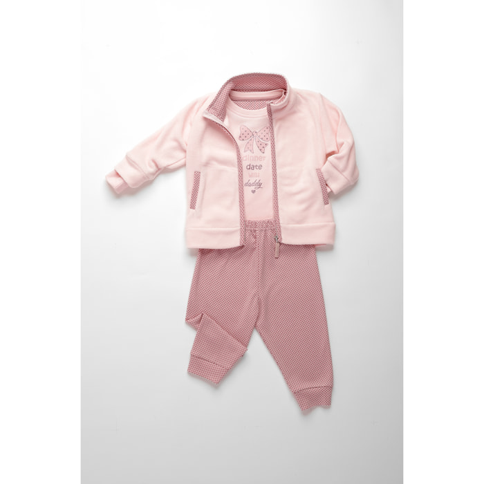 Completo tre pezzi neonata tonia in caldo cotone Noidinotte