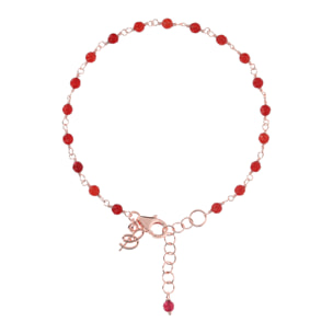 Bracciale Rosario con Pietra Naturale Agata Rossa