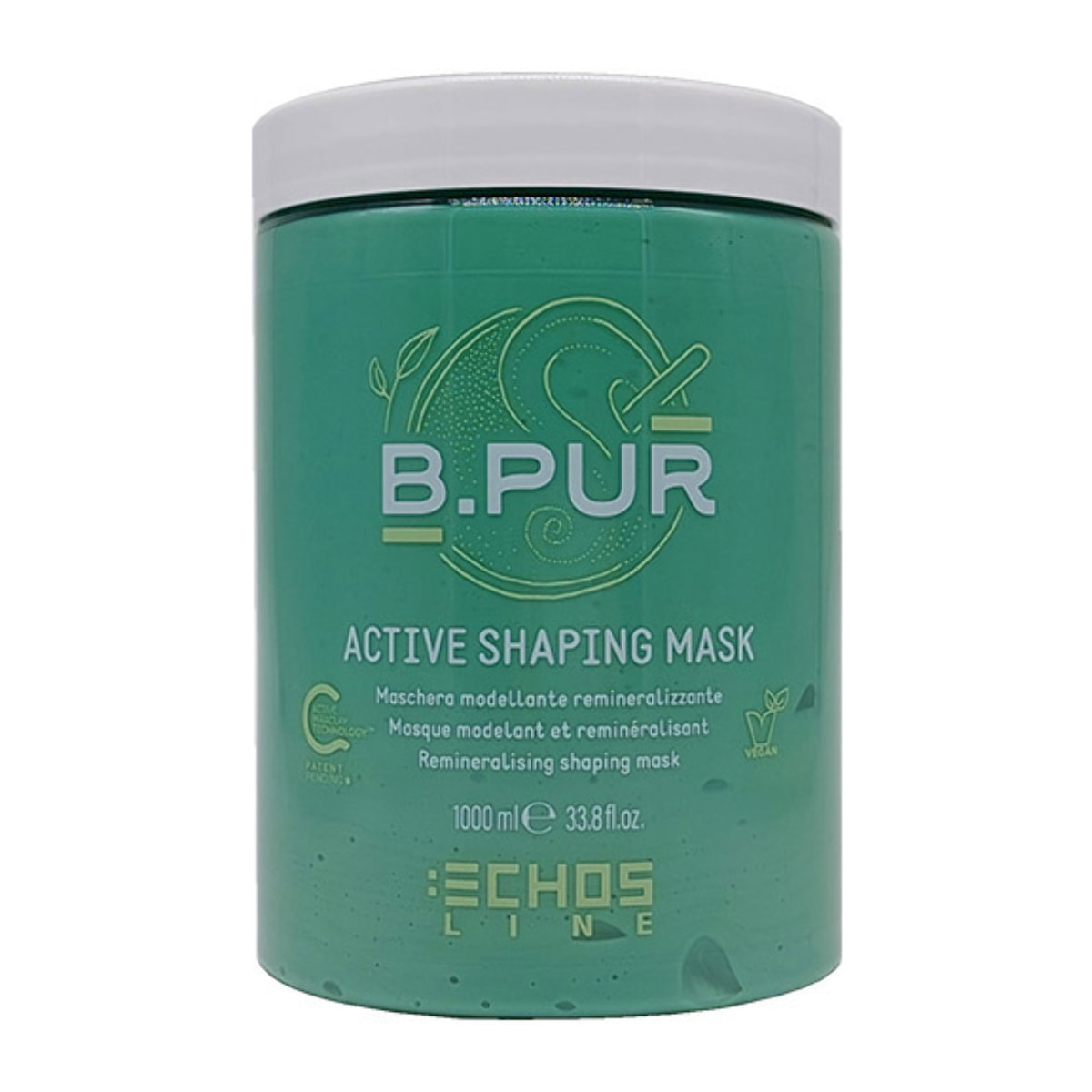 ECHOSLINE B.Pur Active Shaping Mask Mascarilla Modeladora Remineralizante Vegana 1000ml