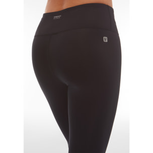 Leggings donna fitness 7/8 vita alta in tessuto tecnico