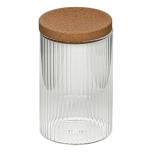 Lot de 4 organiseurs en verre avec support liège