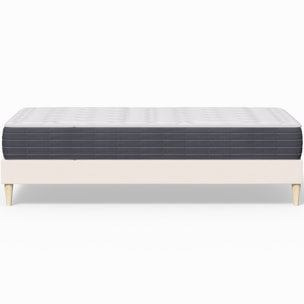 Pack lit en velours + Matelas mémoire de forme - DINA & MEMO HR