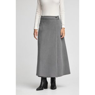 Falda Alisa vaquera gris con detalles Polo Club