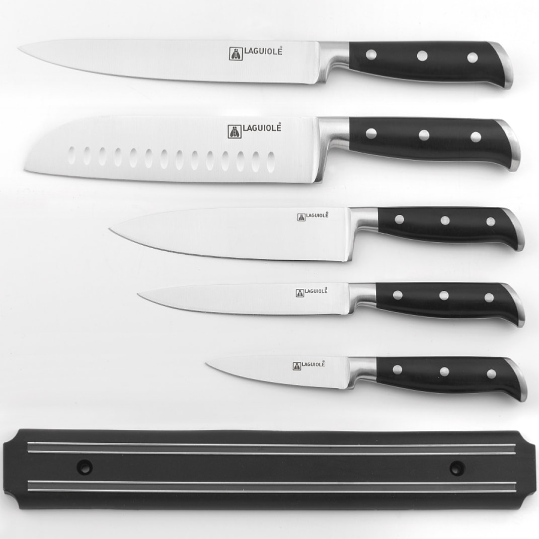 6 couteaux à steak vert 23,5cm - wheat laguiole - 6 couteaux à
