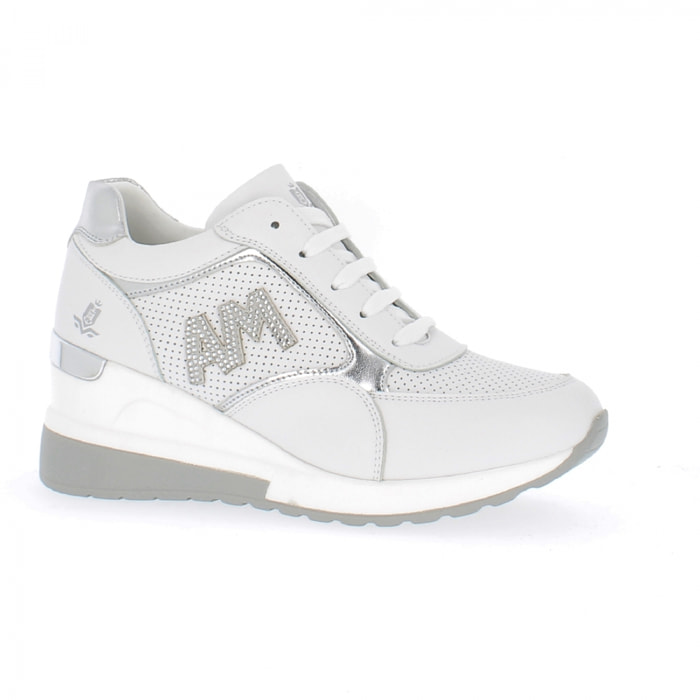 Armata di Mare Scarpe Donna Sneakers Casual con la Zeppa AMD P22H071 White