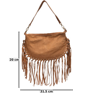 Borsa a tracolla Anna Luchini Cammello