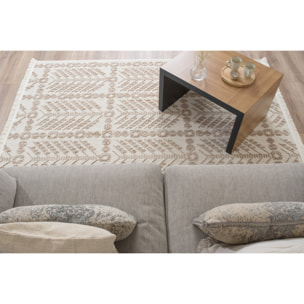 Bali - tapis moderne aztèque, crème