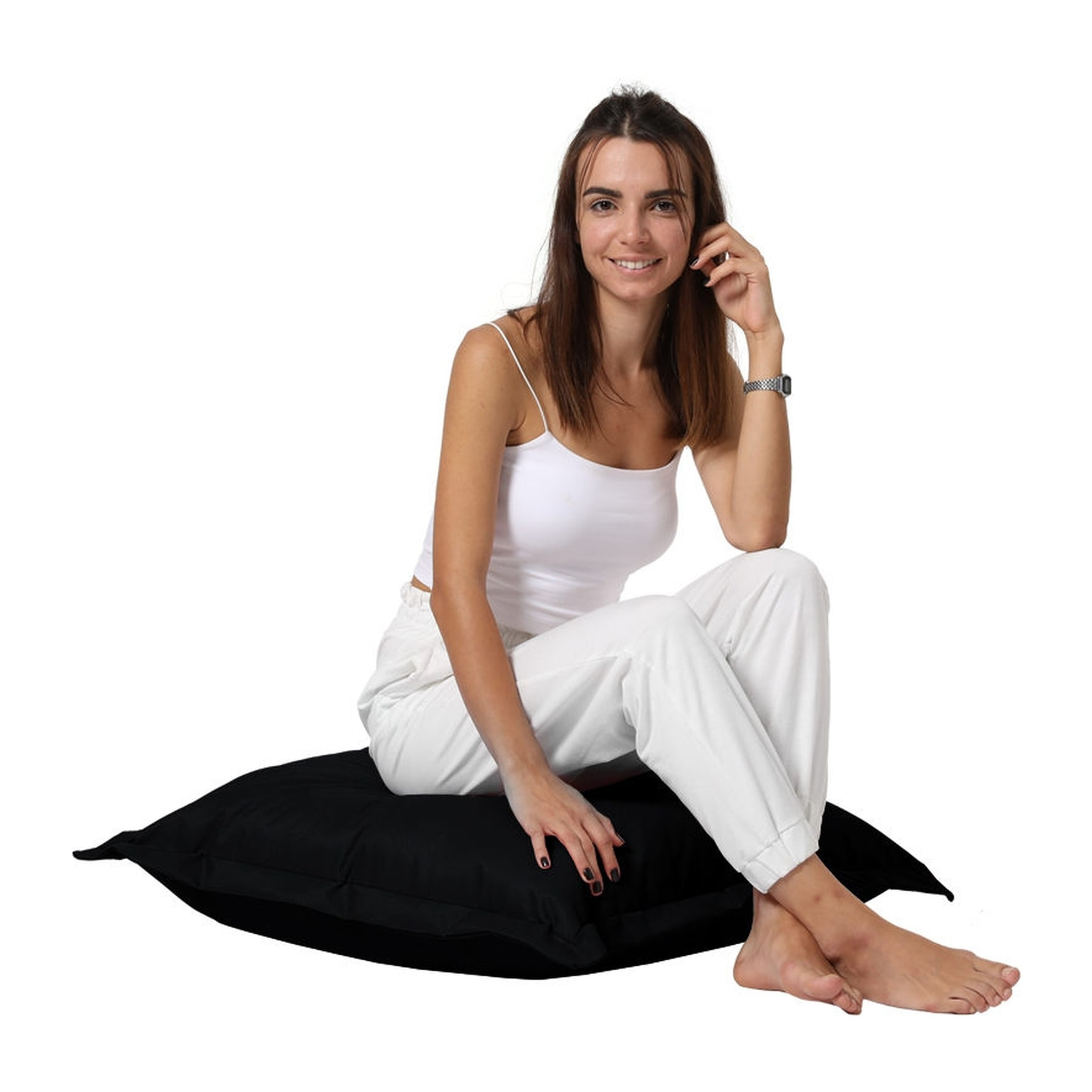 Cojín pouf 70x70 - negro