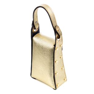 Alviano borsa a mano donna. Pelle autentica Dollaro finitura laccata.