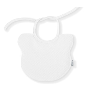 Babero Osito London Blanco Talla Uni