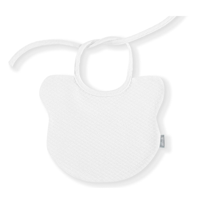 Babero Osito London Blanco Talla Uni