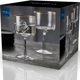 Set de 4 verres à gin tonic Palermo Gold 32 cl