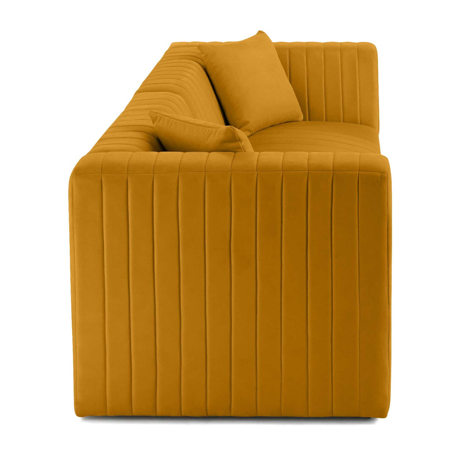 Nova - canapé modulable 2 places - en velours - Jaune