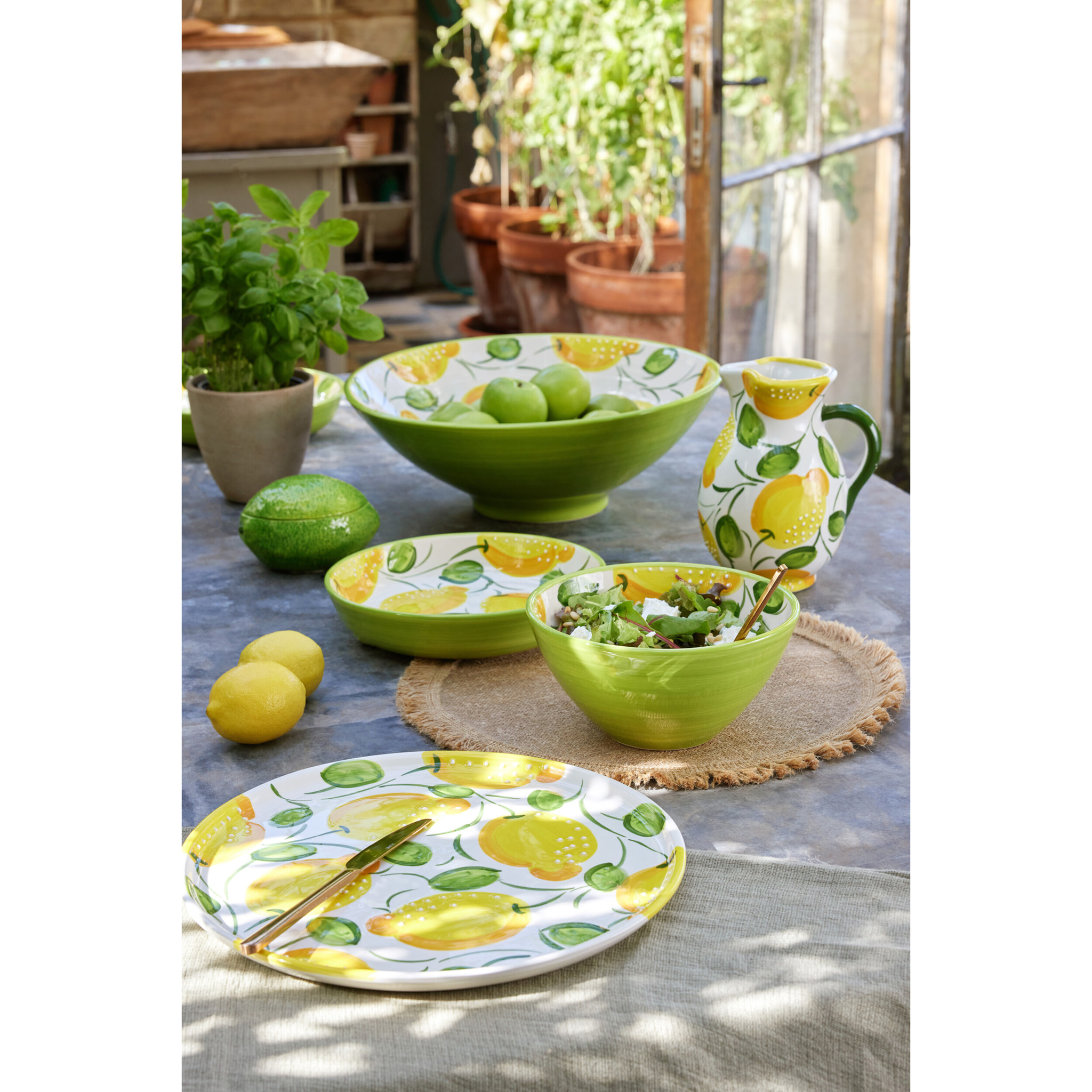 J-Line Assiette Profonde Citron - céramique - jaune/vert