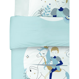 Parure Housse De Couette 2pcs 100% Coton Classique 47fils Lovely Prince