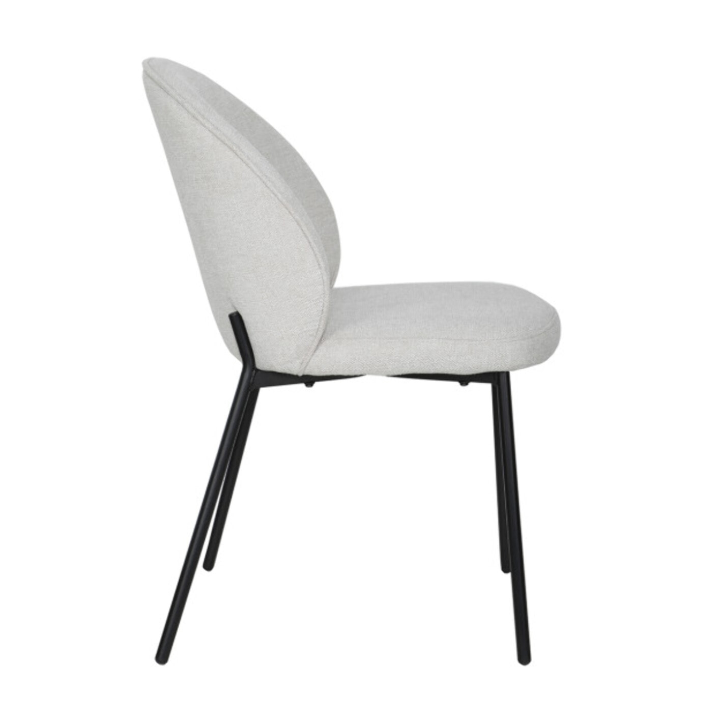 Chaise épurée en tissu avec pieds fins en métal - MARTHA