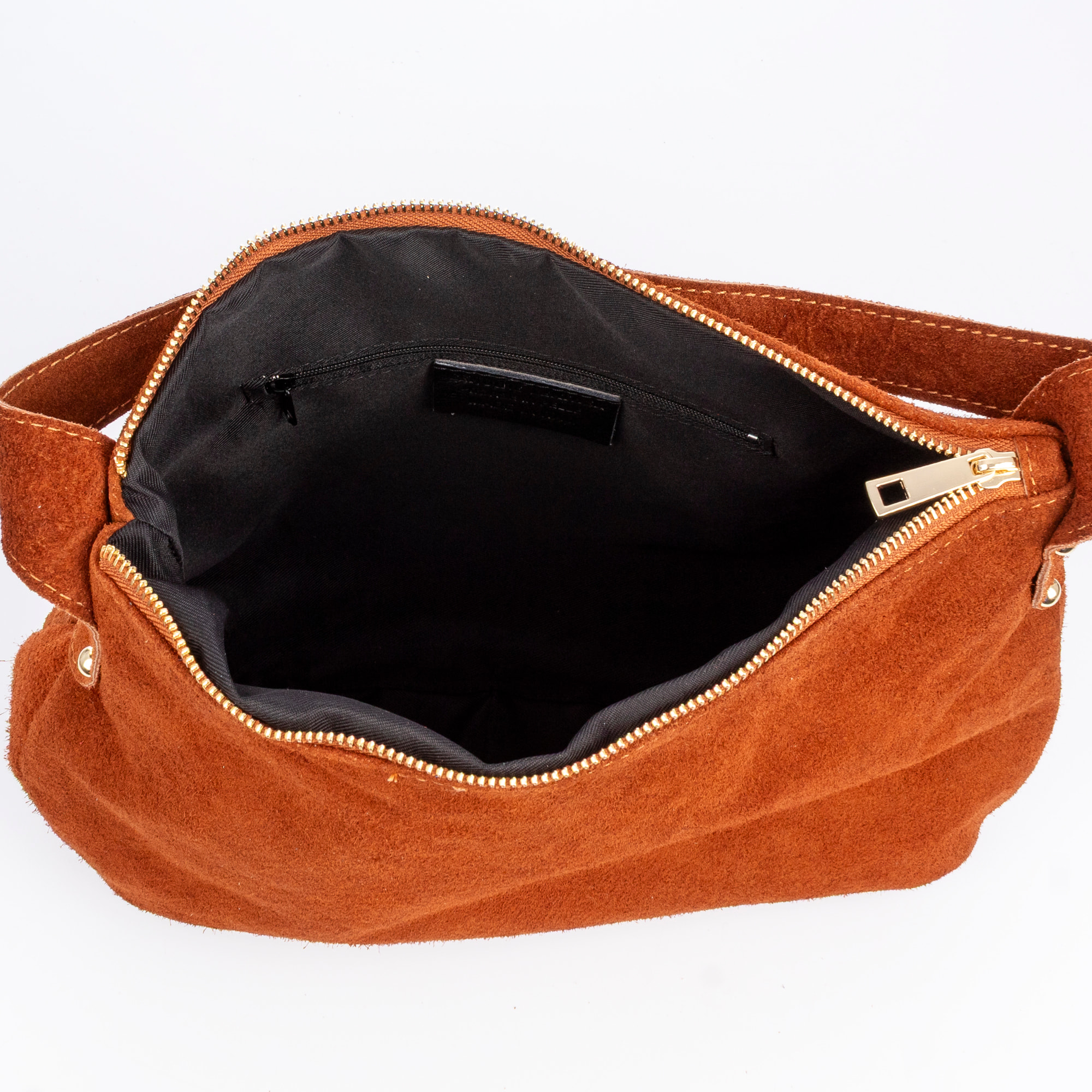 Acerenza Bolso de hombro Mujer.Piel auténtica Gamuza