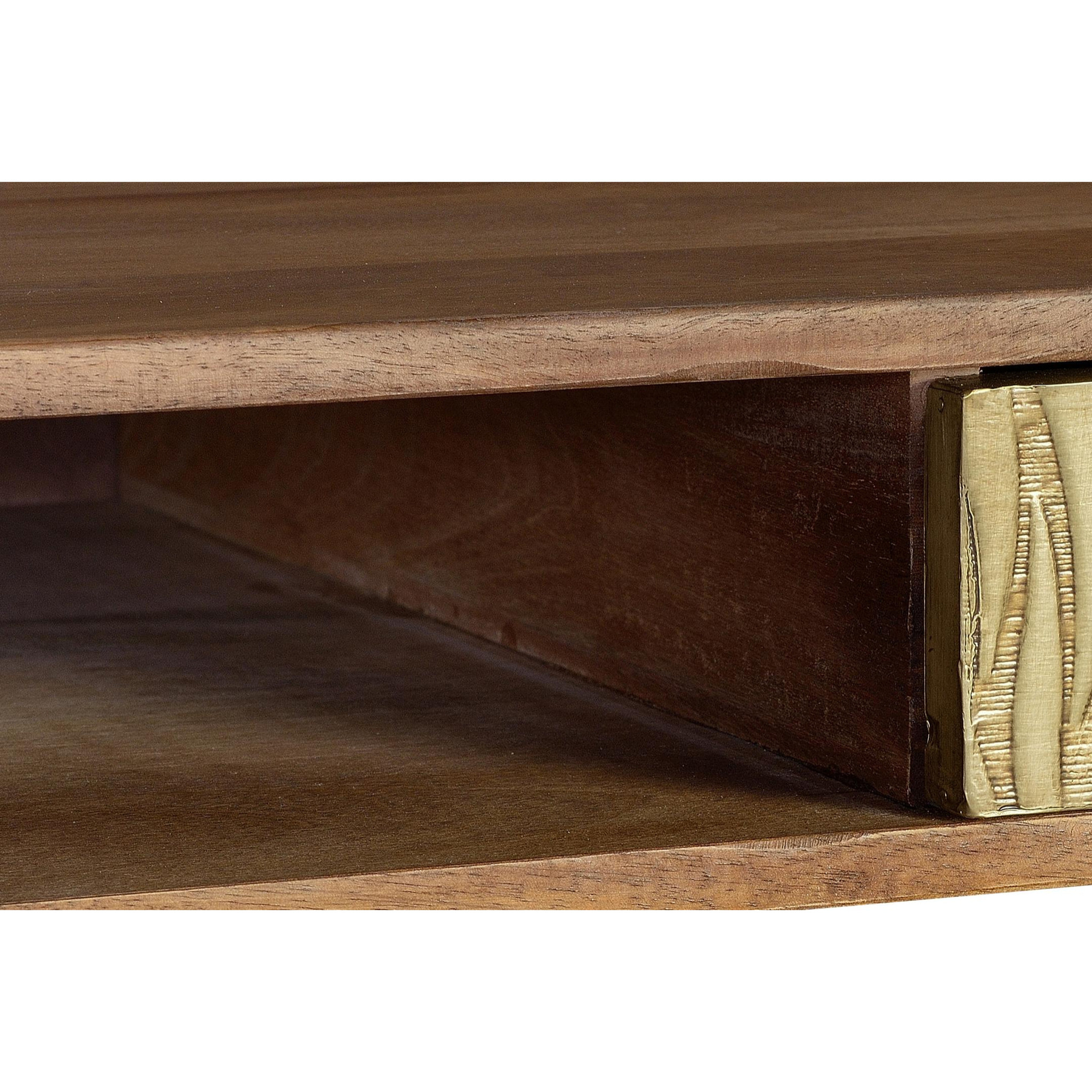 Escritorio de Madera de Mango 130 Cm Estilo Retro Moderno
