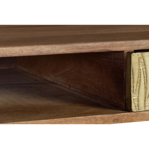 Escritorio de Madera de Mango 130 Cm Estilo Retro Moderno