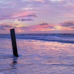 Papier peint panoramique plage et mer au sunset Intissé