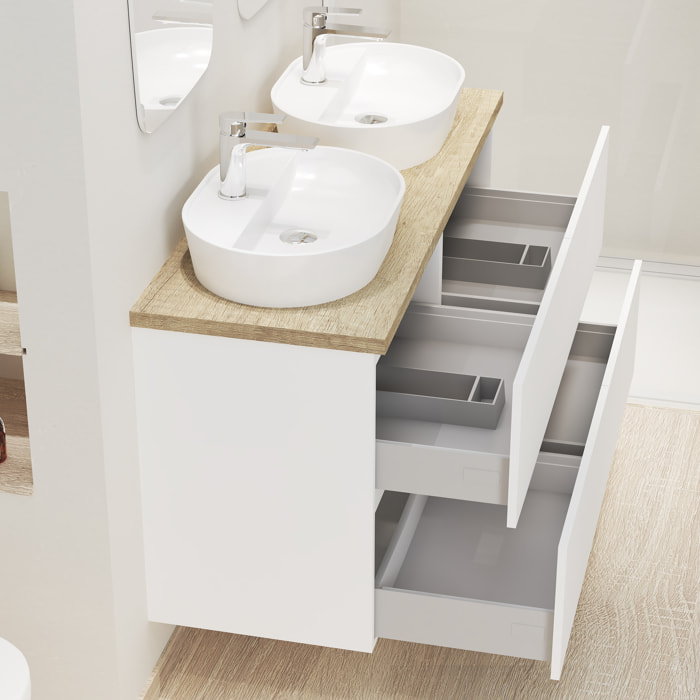 Ensemble de salle de bain NORDIK Alday, 120cm, Blanc Mat