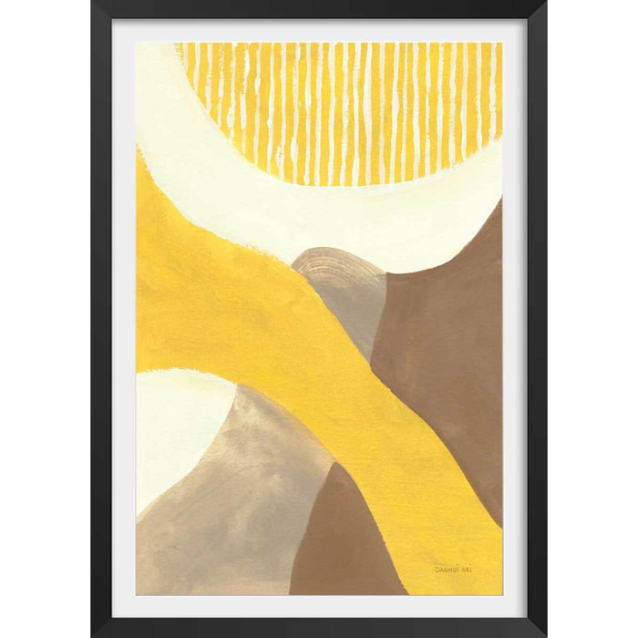 Affiche deco Terres du sud Affiche + cadre en bois - Noir