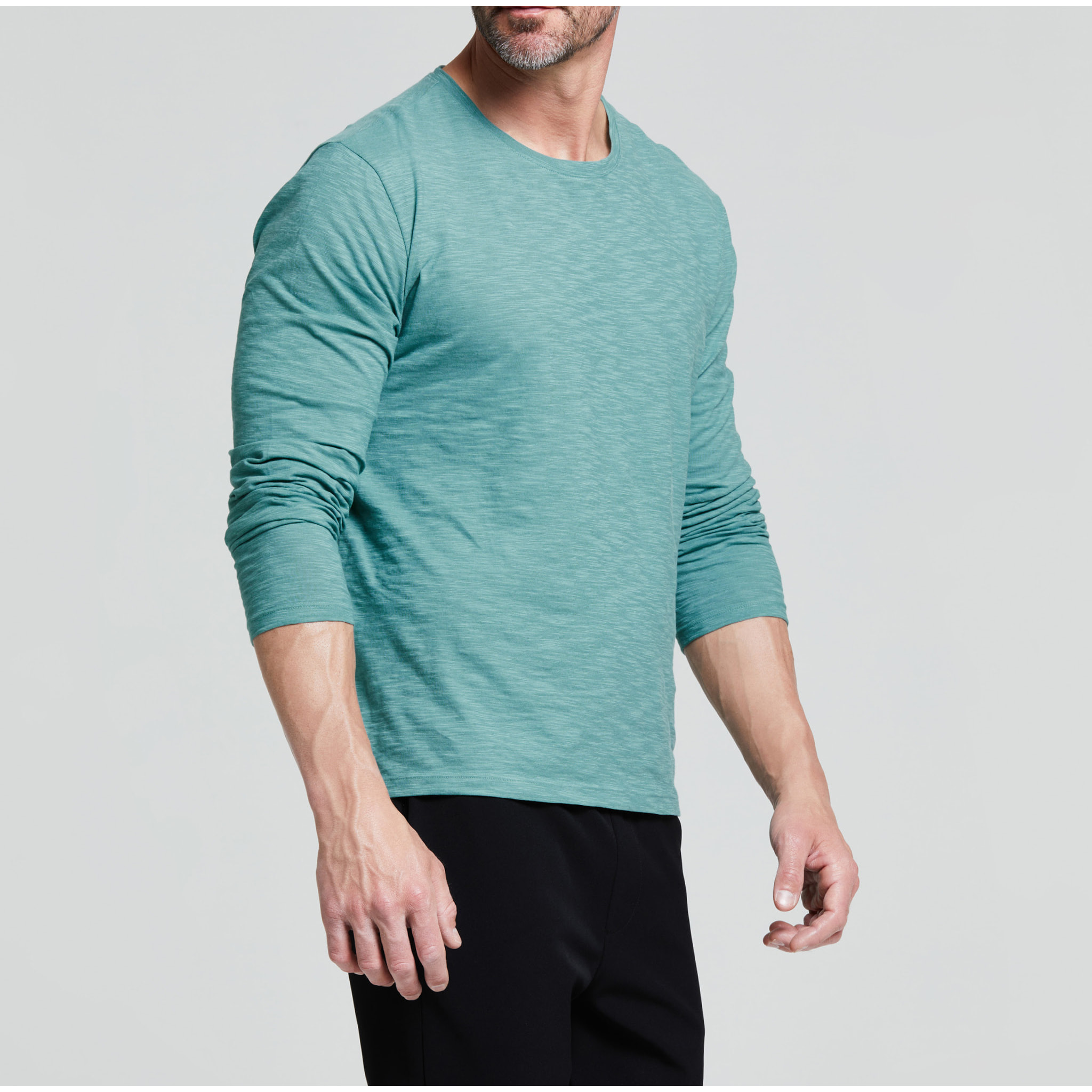 MAGLIA UOMO MANICA LUNGA COTONE FIAMMATO