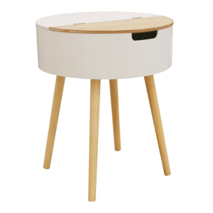 Table Coffre Blanc Bois
