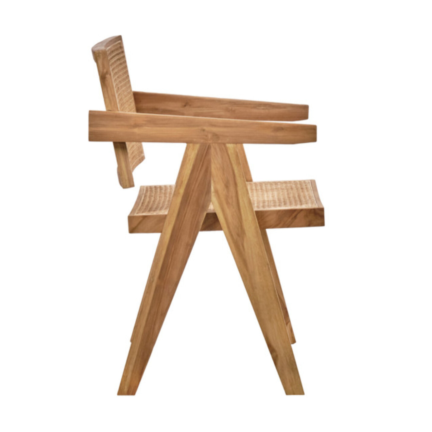 Fauteuil de jardin lounge en rotin et bois massif de teck - ZAZOU
