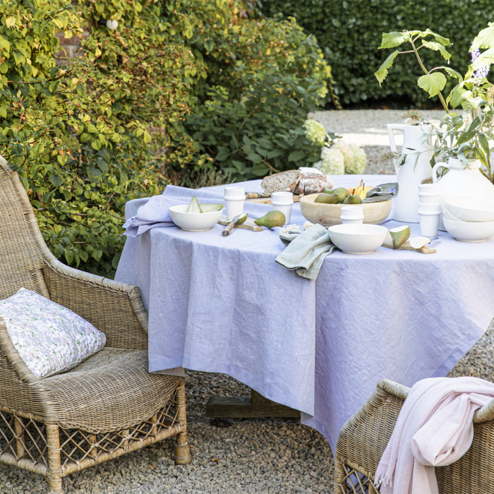 Nappe unie en lin, CHAMBRAY, Violet Lilas