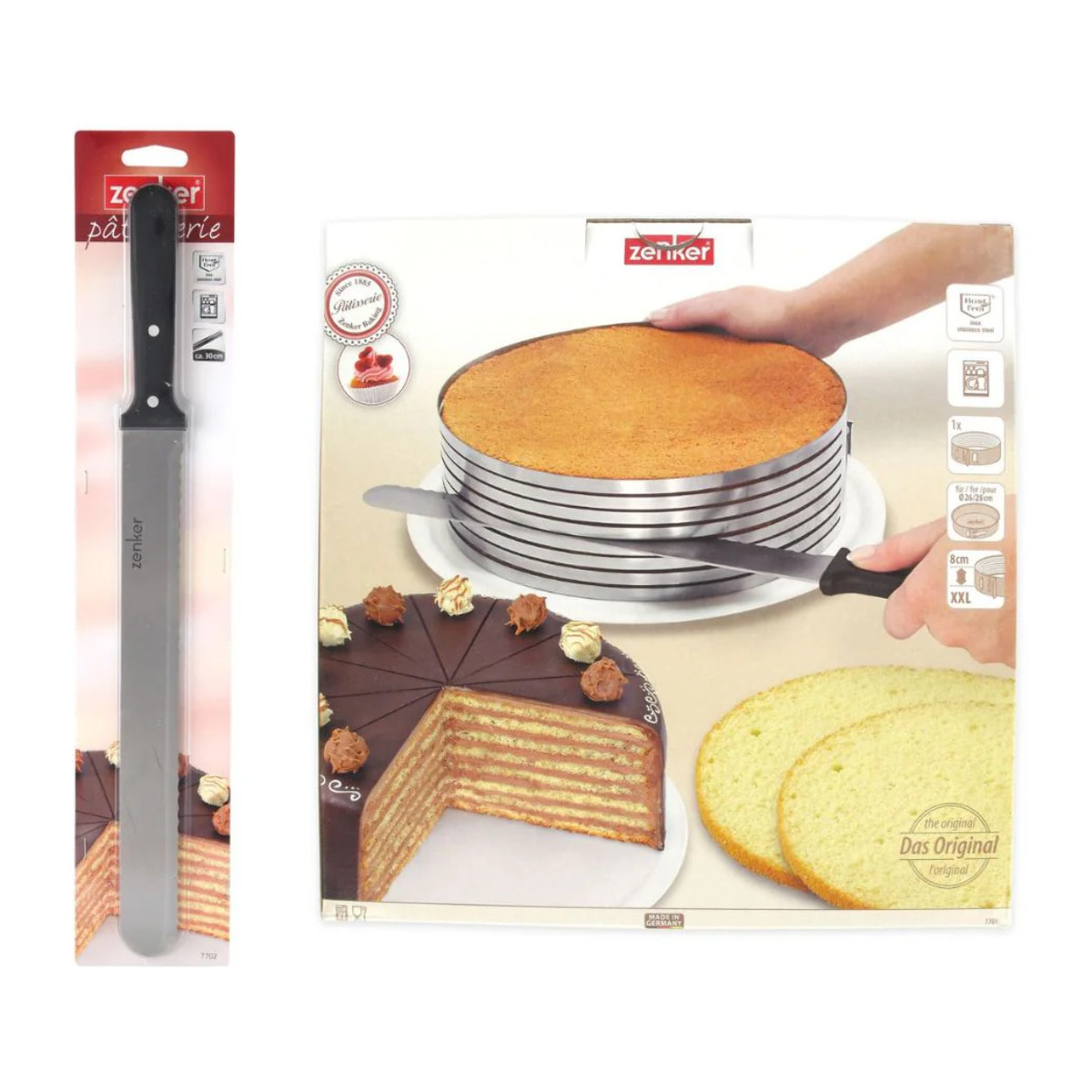 Ensemble de 2 ustensiles de pâtisserie pour layer cakes Zenker