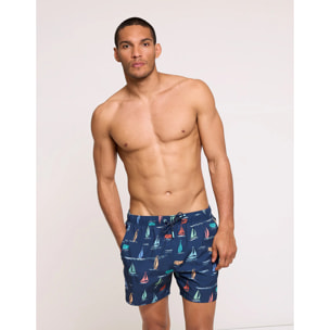 Bañador Estampado Azul Marino - Laumi
