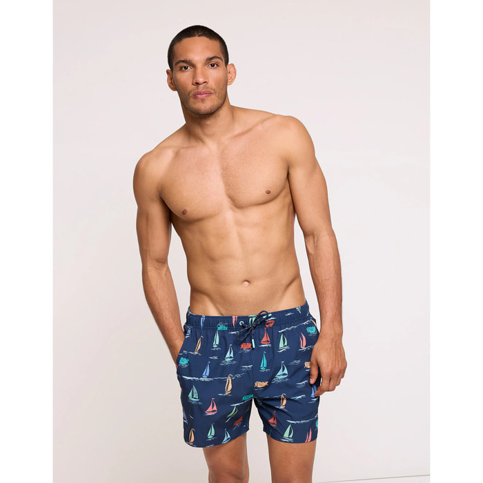 Bañador Estampado Azul Marino - Laumi