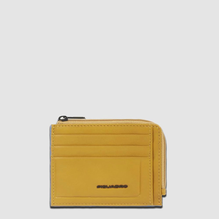 Piquadro Portamonete in pelle con porta documenti e carte di credito con protezione RFID
