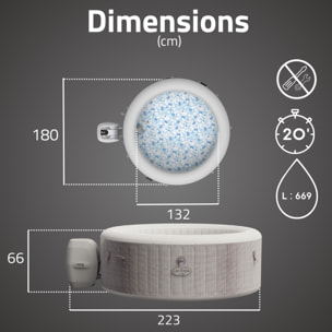 Bestway Spa gonflable rond Lay-Z-Spa Cancun AirJet 2-4 personnes