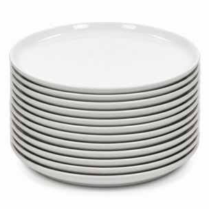 Set piatti pizza in porcellana - Bianco