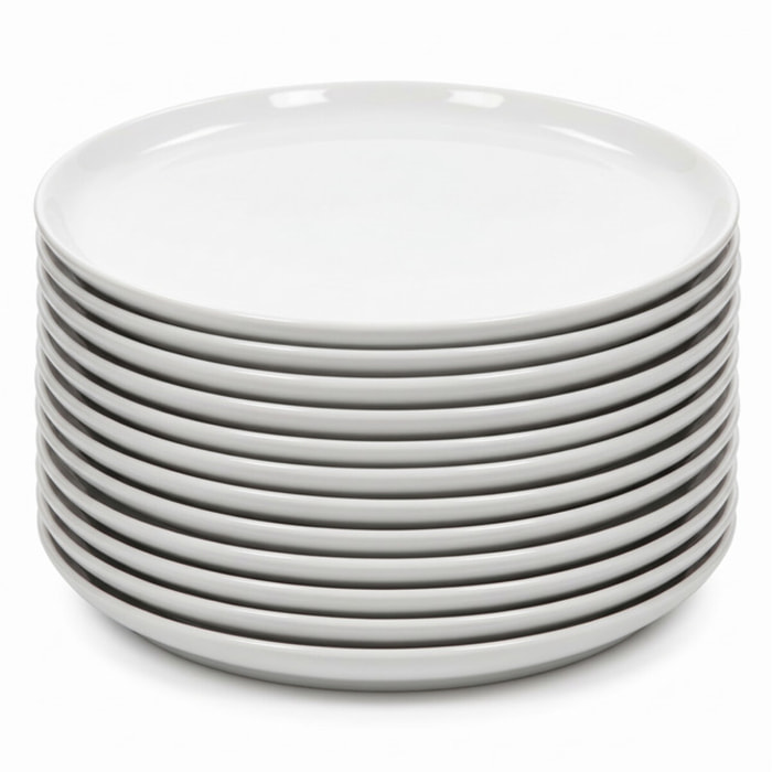 Set piatti pizza in porcellana - Bianco