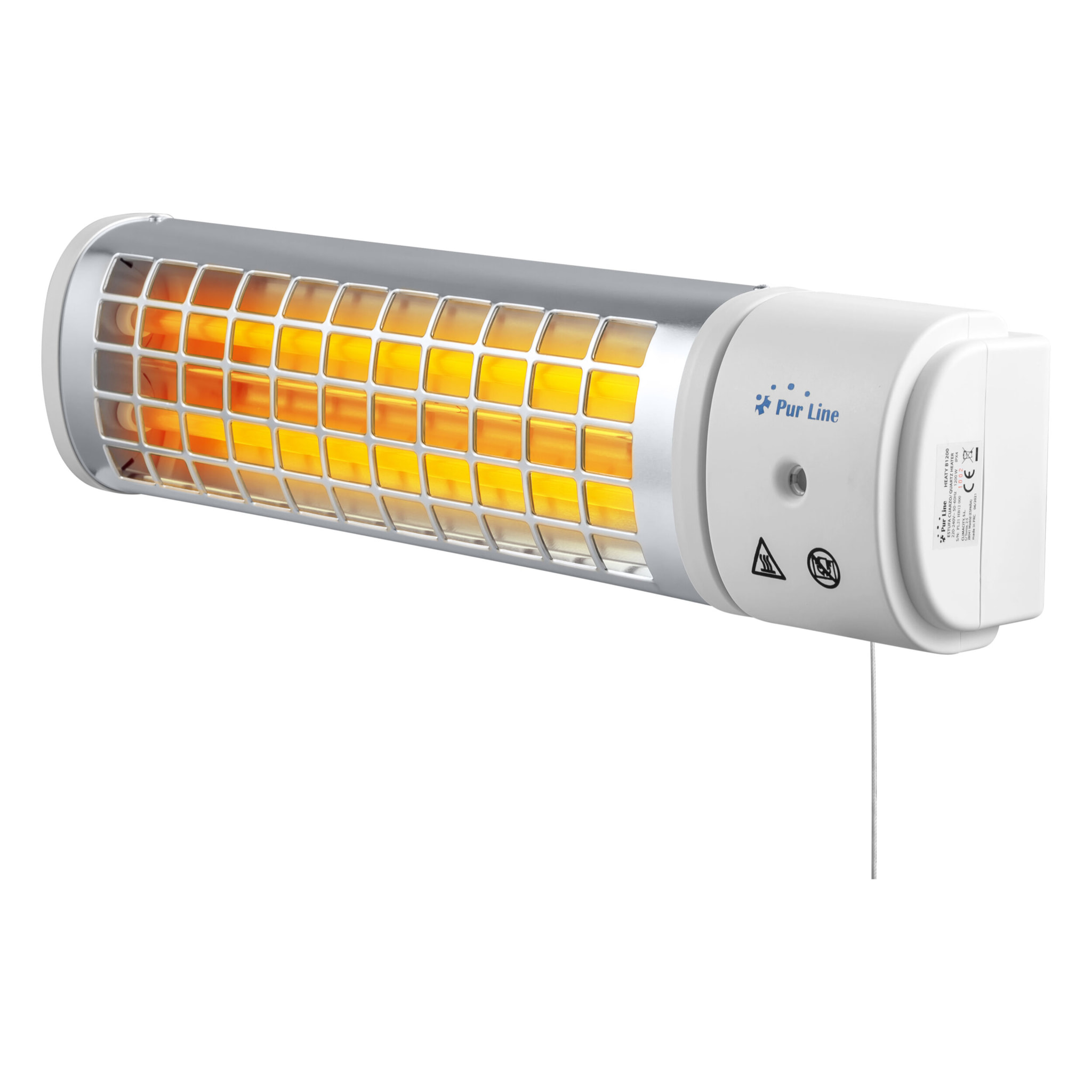 Calefactor halógeno para baño 1200W HEATY B1200 PURLINE