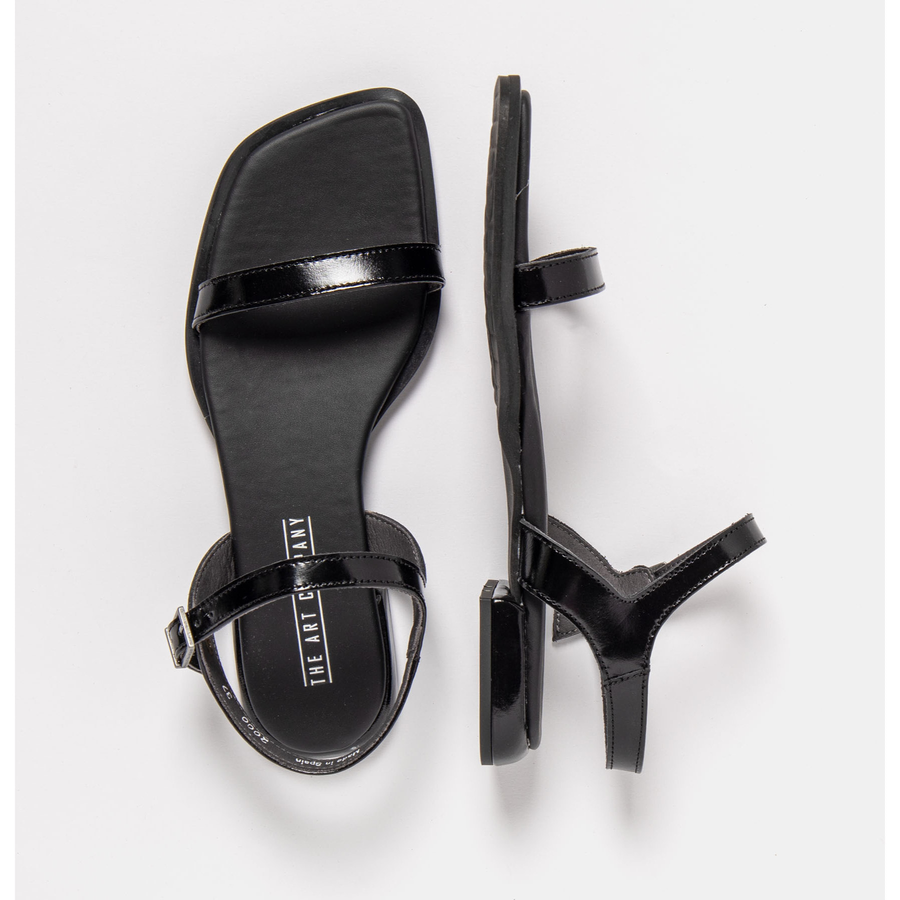 Sandalias 2000 NAPPA SHINNY BLACK / BERGAMO color Black