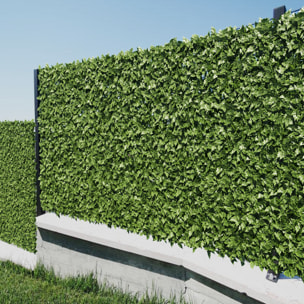 Siepe Finta Artificiale Ultra Coprente Anticaduta Rotolo Rete Frangivista Frangivento Ornamentale Foglia Edera Sintetica Per Ringhiera 1x3 mt