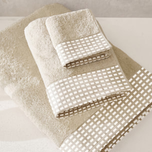 Set 3 serviettes SQUARE - 100% coton 450gr/m2 - 30x50+50x90+70x130 cm - Plusieurs couleurs disponibles -