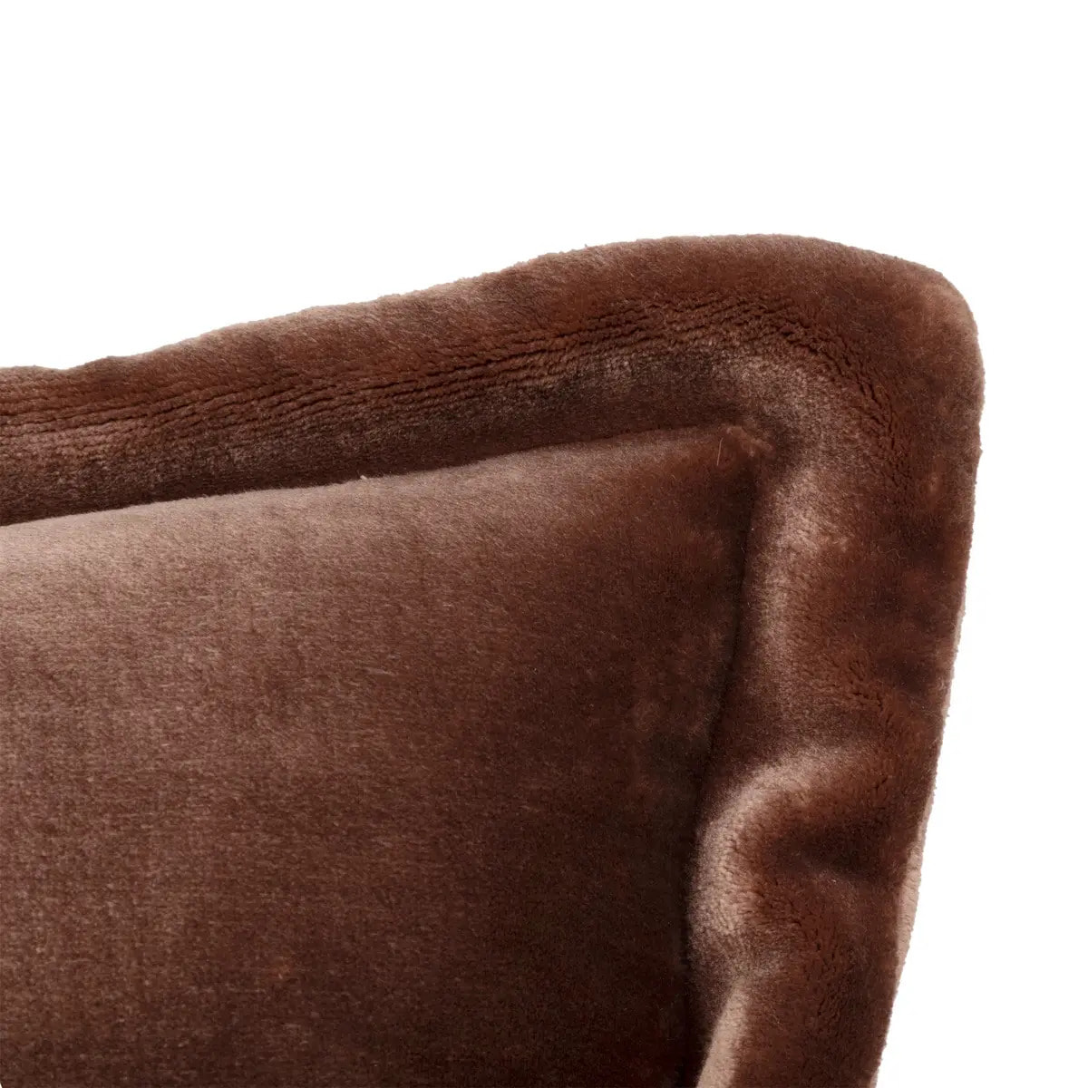 Coussin flanelle Cuddly marron 38x58cm