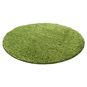 OTTAWA - Tapis rond shaggy uni Vert